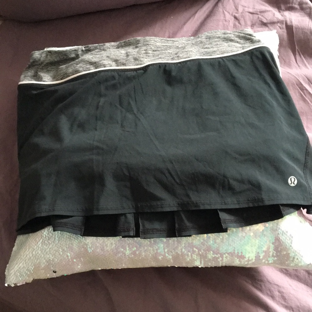 Lululemon tennis skirt with attached shorts.
